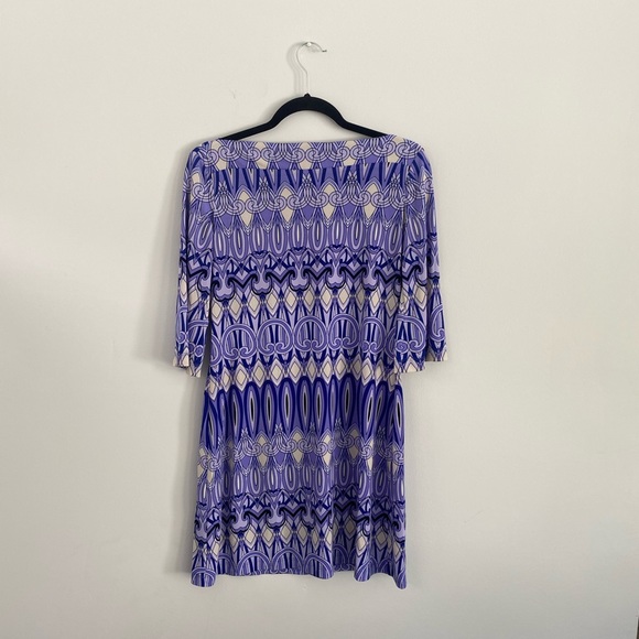 Donna Morgan tunique dress purple white size 4 - Picture 2 of 8